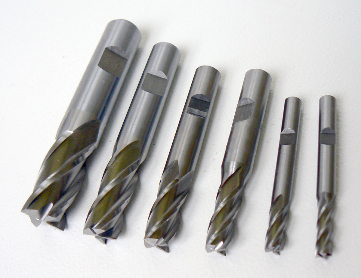 Frézy HSS Cobalt 4 břity, 5 - 16 mm, sada 6 dílů, Warco