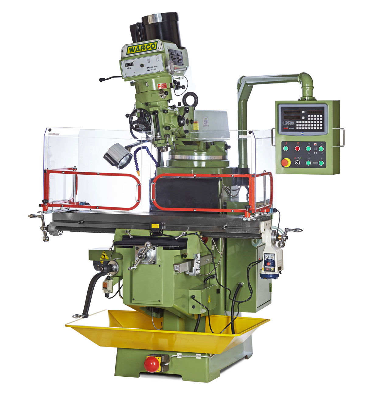 Warco WM 40 - univerzální nástrojařská věžová frézka na kov, DRO 3-osy - 1250 kg