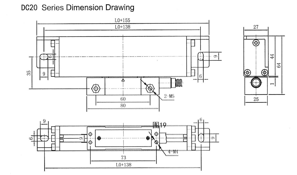 DC20 optický lineární snímač polohy, 1500 mm, Warco
