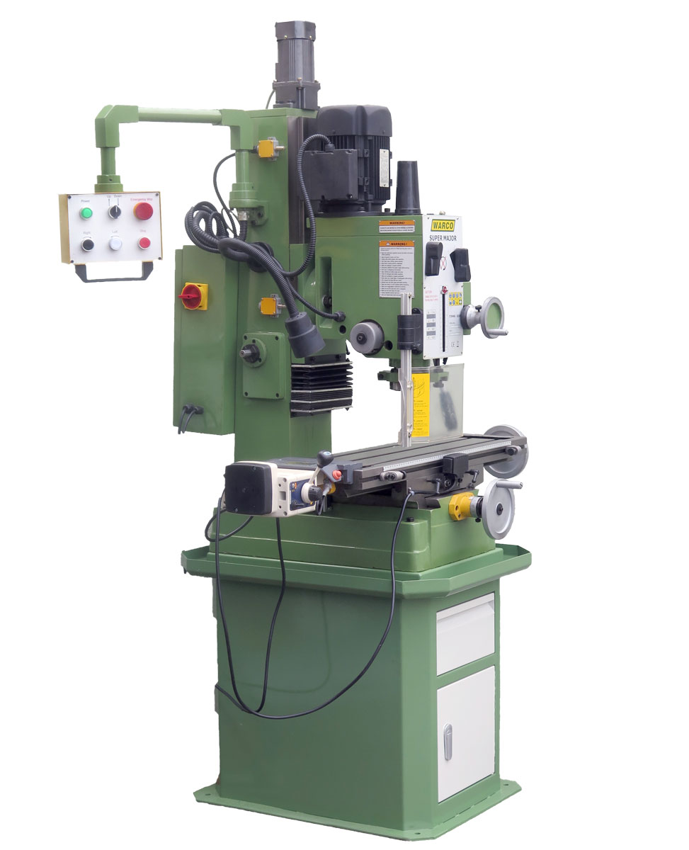 Warco Super Major, robustní frézka / vrtačka na kov s převodovkou - 450 kg