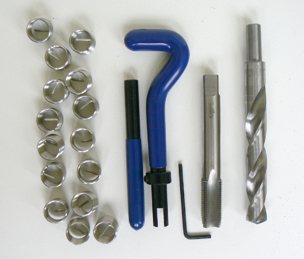 Sada na opravu závitů  M14 x 1.25, nerezové vložky, Condor Werkzeug