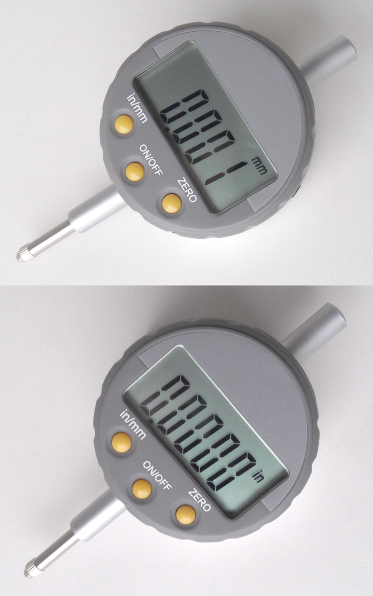 Odchylkoměr (úchylkoměr) digitální, tisícinový - 0.001mm / 0.00005", Data, KM