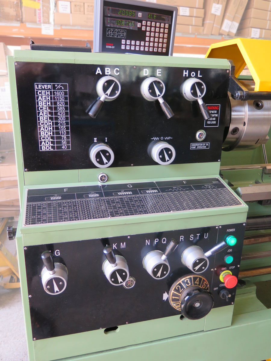 Warco GH1660 těžký průmyslový soustruh na kov s převodovkou, DRO, 400V, 2.630 kg