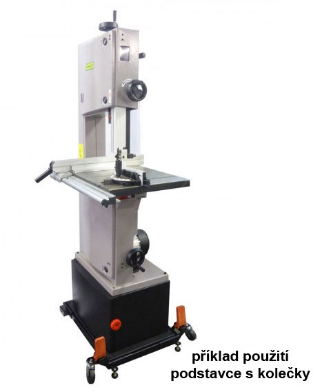 Plně nastavitelný pojízdný vozík - podstavec pod stroj, nosnost 220kg, Warco