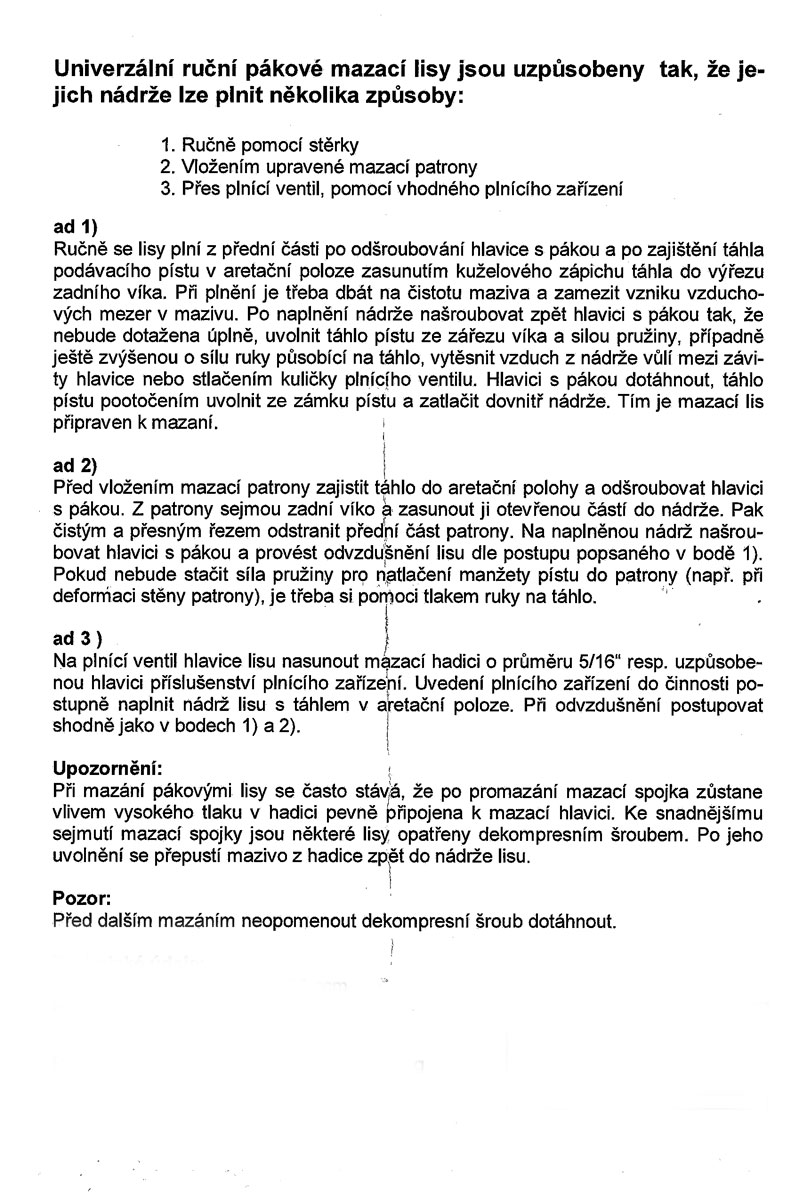 Lis pákový mazací 800 ccm, ve fólii, Triumf