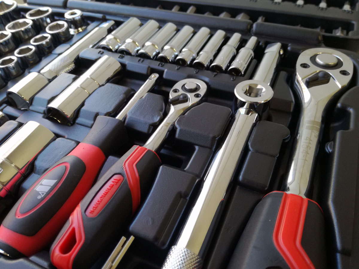 Gola sada 1/4" a 1/2", hlavice a bity, 95 dílů, Welzh