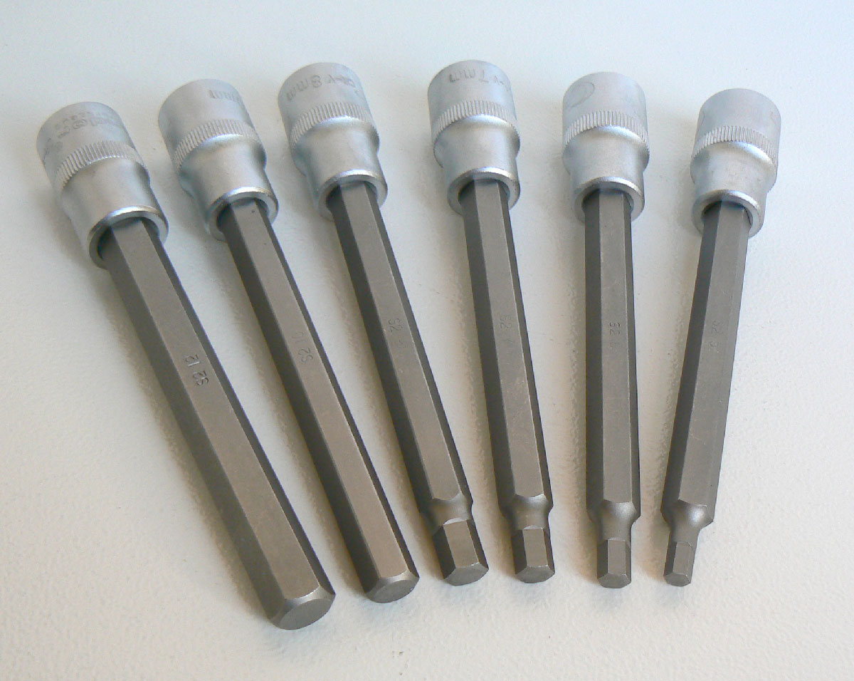 Hlavice zástrčné 1/2", Inbus 5 - 12 mm, délka 140mm, materiál S2, 6 dílů, Condor Werkzeug