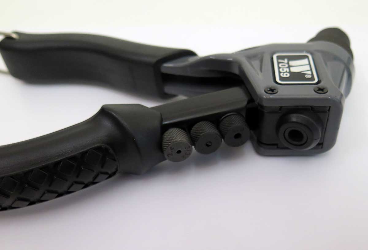 Kleště nýtovací - sada, 4 nástavce 2.4, 3.2, 4.0, 4.8 mm, Welzh