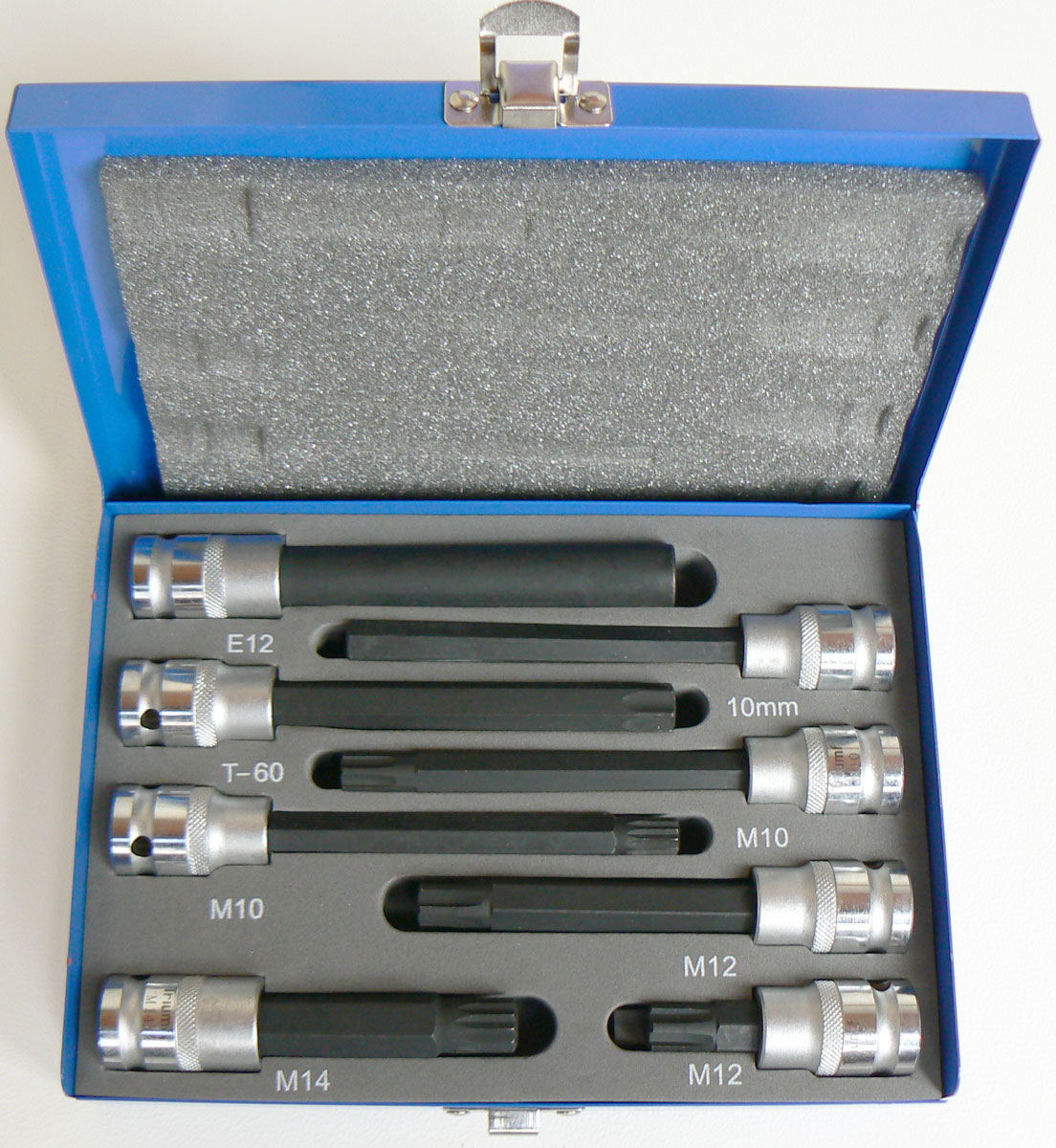 Hlavice zástrčné a nástrčná 1/2" na hlavy motorů, S2, sada 8 dílů, Triumf