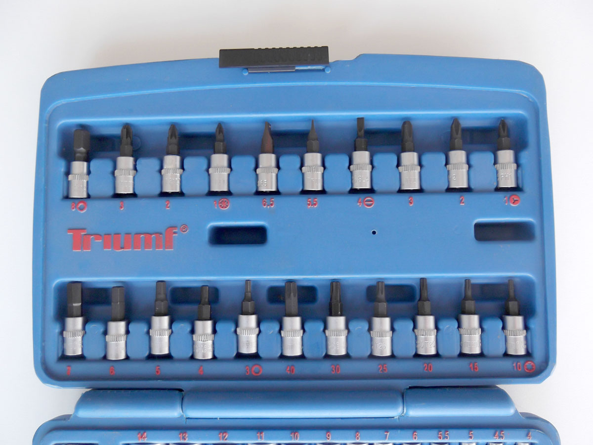 Gola sada 1/4", Super-Lock 4 - 14 mm, Torx vrtaný, 47 dílů, Triumf