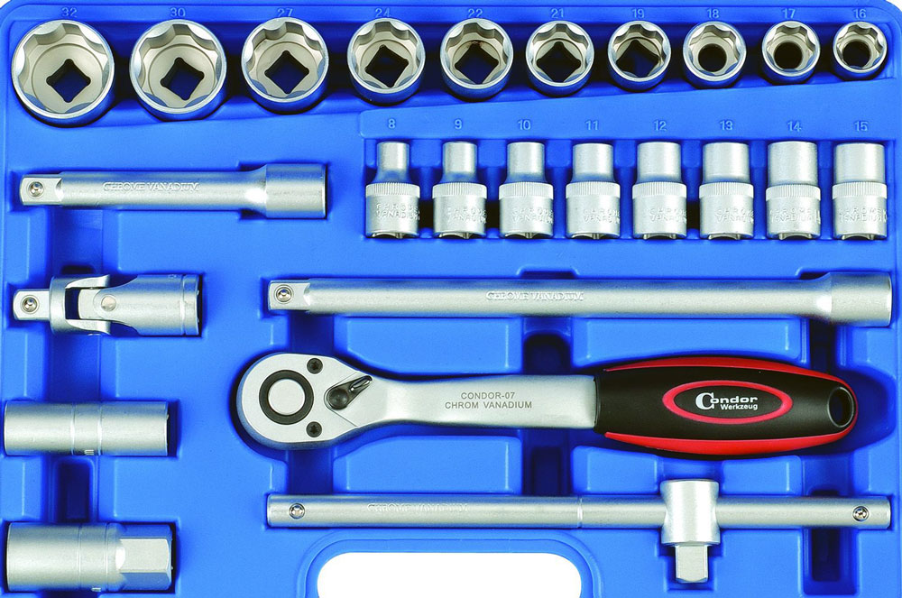 Gola sada 1/2" 8-32 mm, sada 25 dílů, Condor Werkzeug