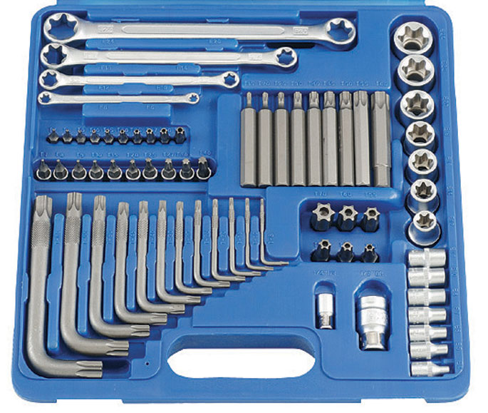 Sada nářadí pro T-profil a E-profil, 76 dílů, Condor Werkzeug