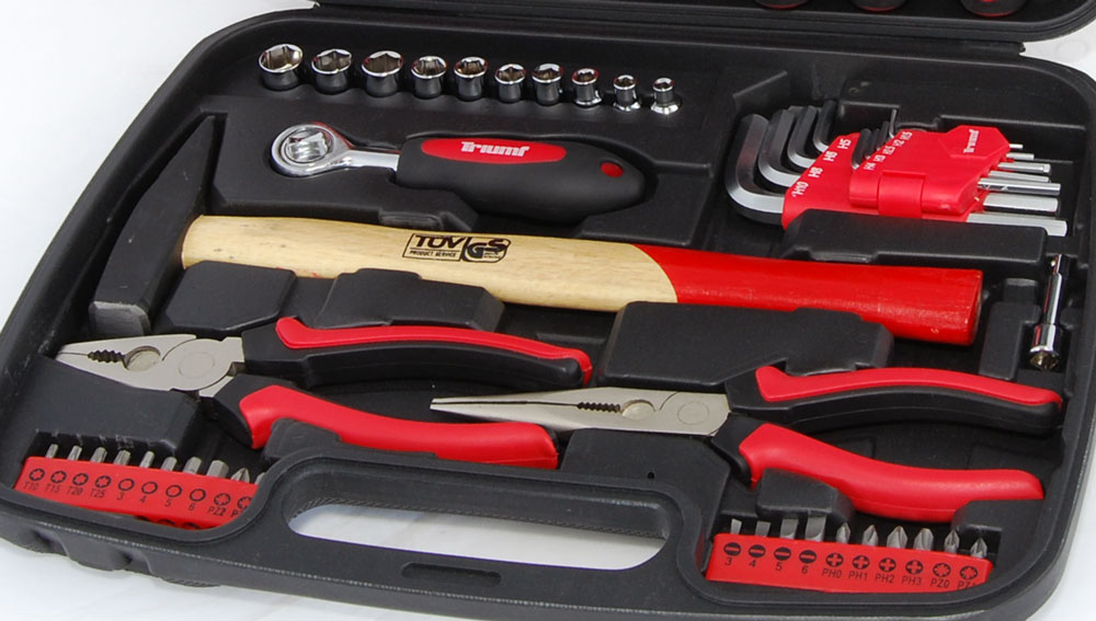 Sada nářadí v kufru, 1/4", Super-Lock 4- 13 mm, 57 dílů, Triumf