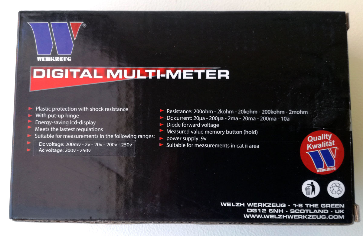 Profesionální digitální multimetr, mnoho funkcí, Welzh