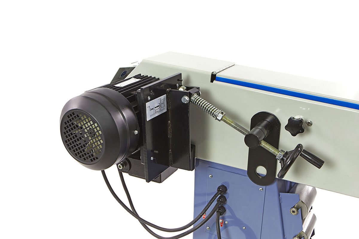 Výkonná pásová bruska 2 v 1 pro běžné broušení, trubky 20 - 76 mm, 7 rolen, 175 kg