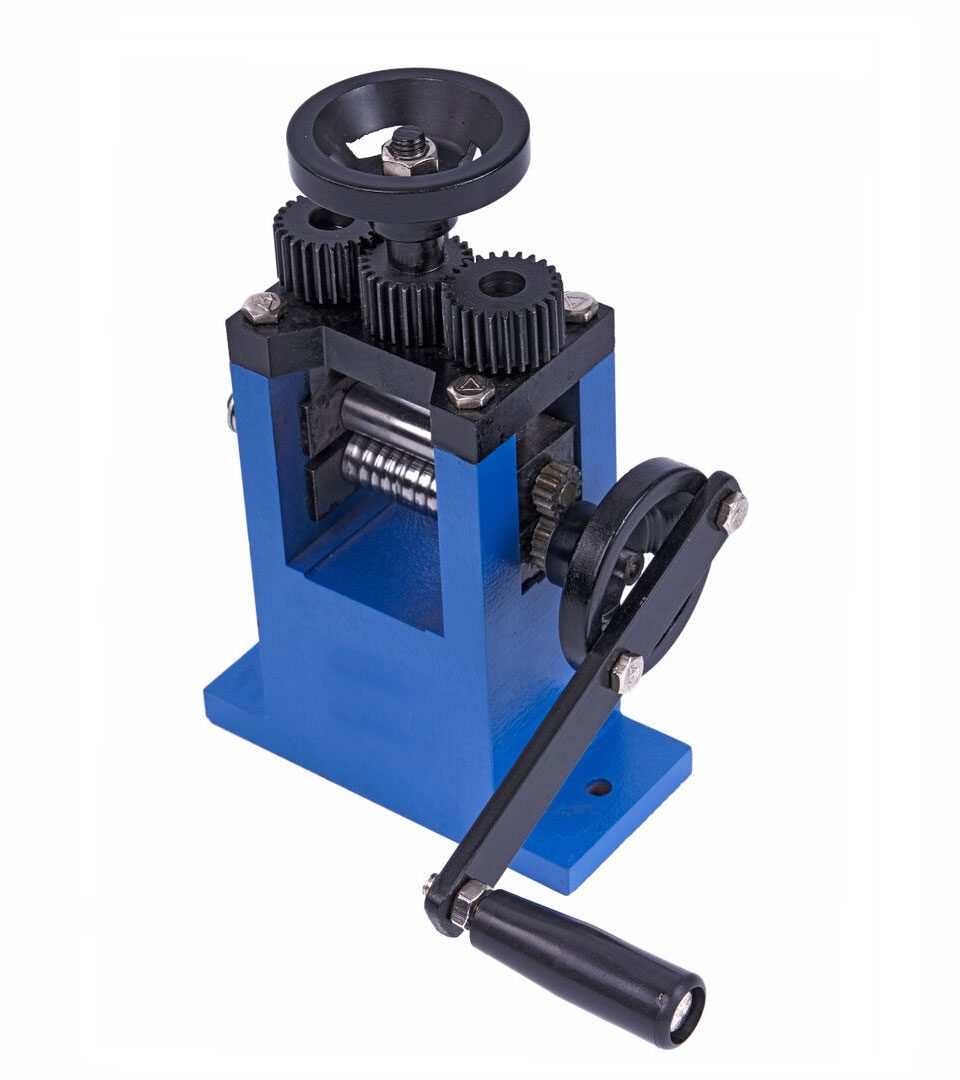 Šperkařská stáčečka-rolovačka plechu se 4 rolnami, 75 + 25 mm, 6 kg - prasklá hřídelka