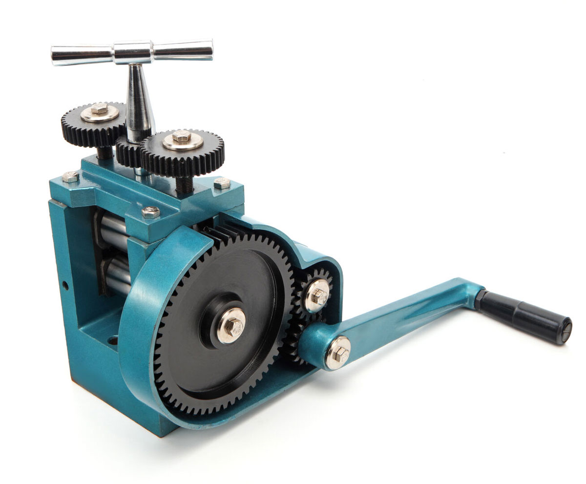 Robustní šperkařská stáčečka-rolovačka plechu se 7 rolnami, 75 mm, 24 kg