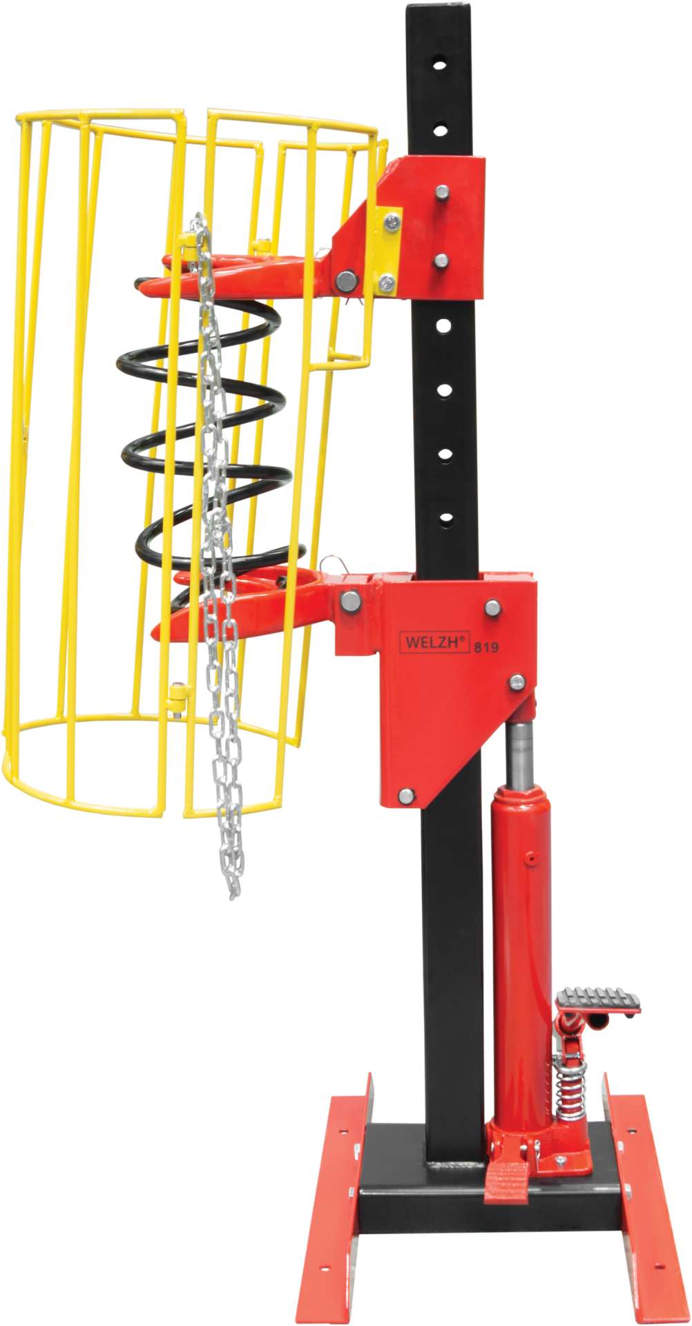 Stahovák pružin, hydraulický, stojanový, tlak až 1500 kg, Welzh