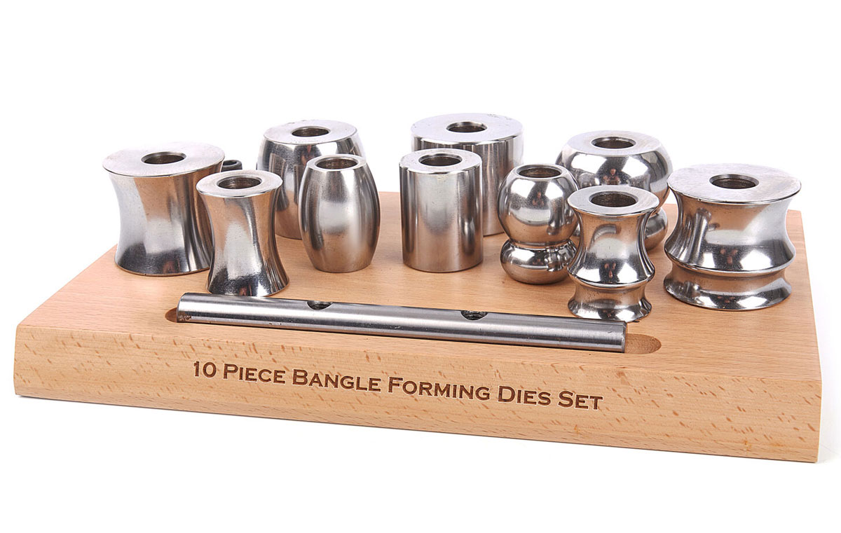 Přípravek na formování a výrobu kovových náramků, sada 10 přípravků