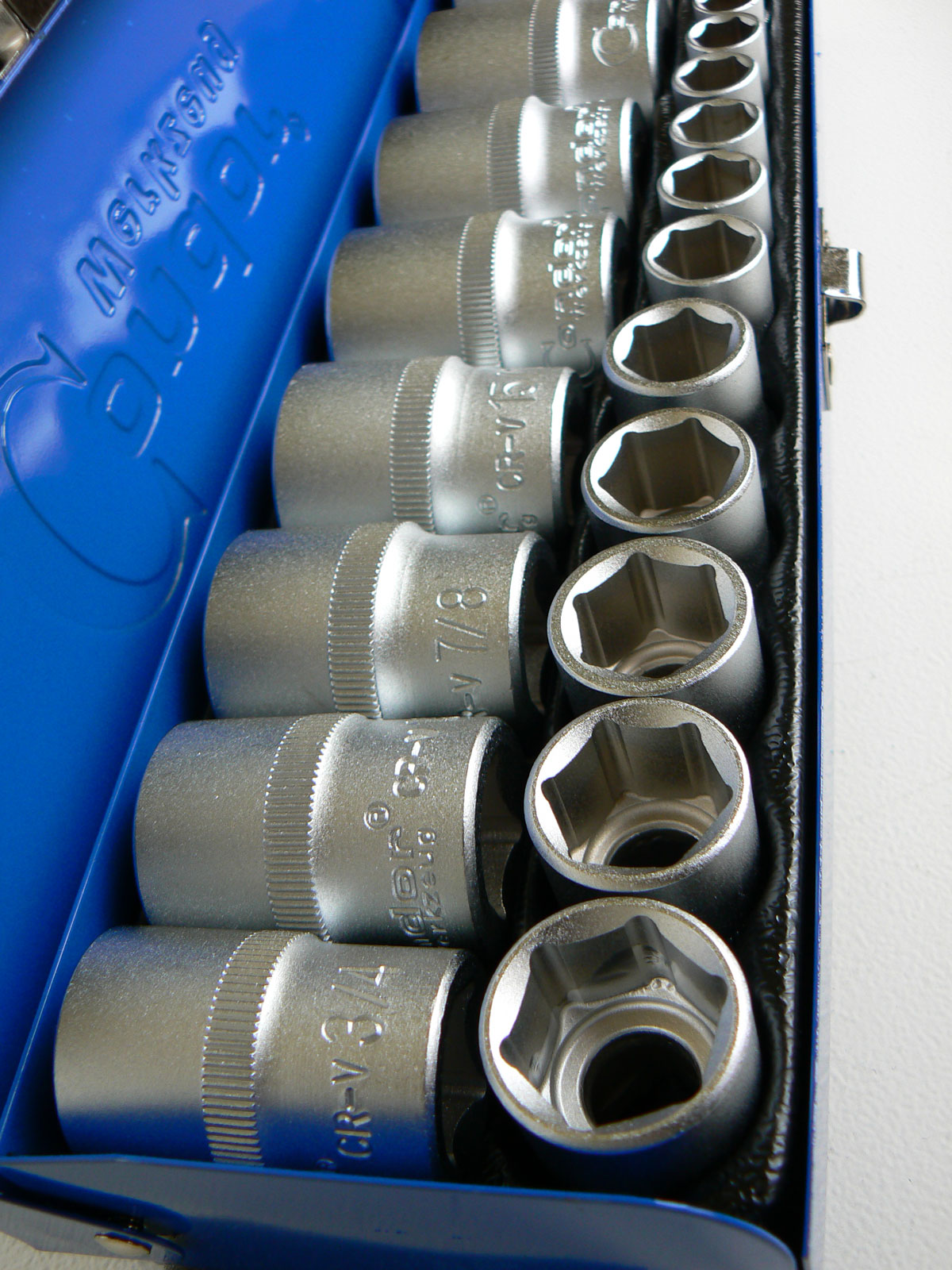 Hlavice nástrčné 1/4" - 1/2", 6 hran 5/32" - 1.1/4", 24 dílů, palcové, Condor Werkzeug