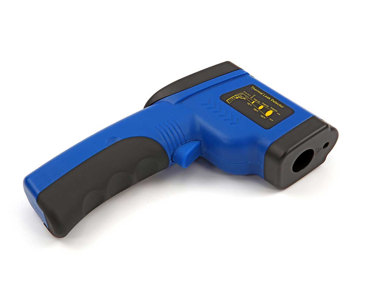 Digitální bezkontaktní teploměr s infračerveným snímáním, -40°C až 220°C, ideální pro hledání úniků tepla 