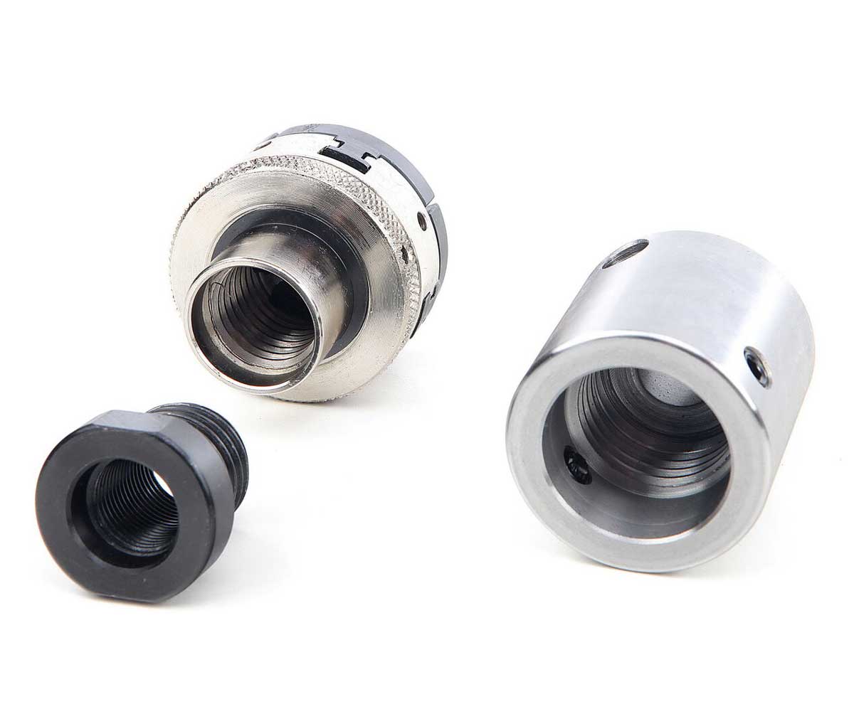 Samocentrovací sklíčidlo CK2-4S pro soustruh na dřevo, 50 mm, s adaptéry a příslušenstvím