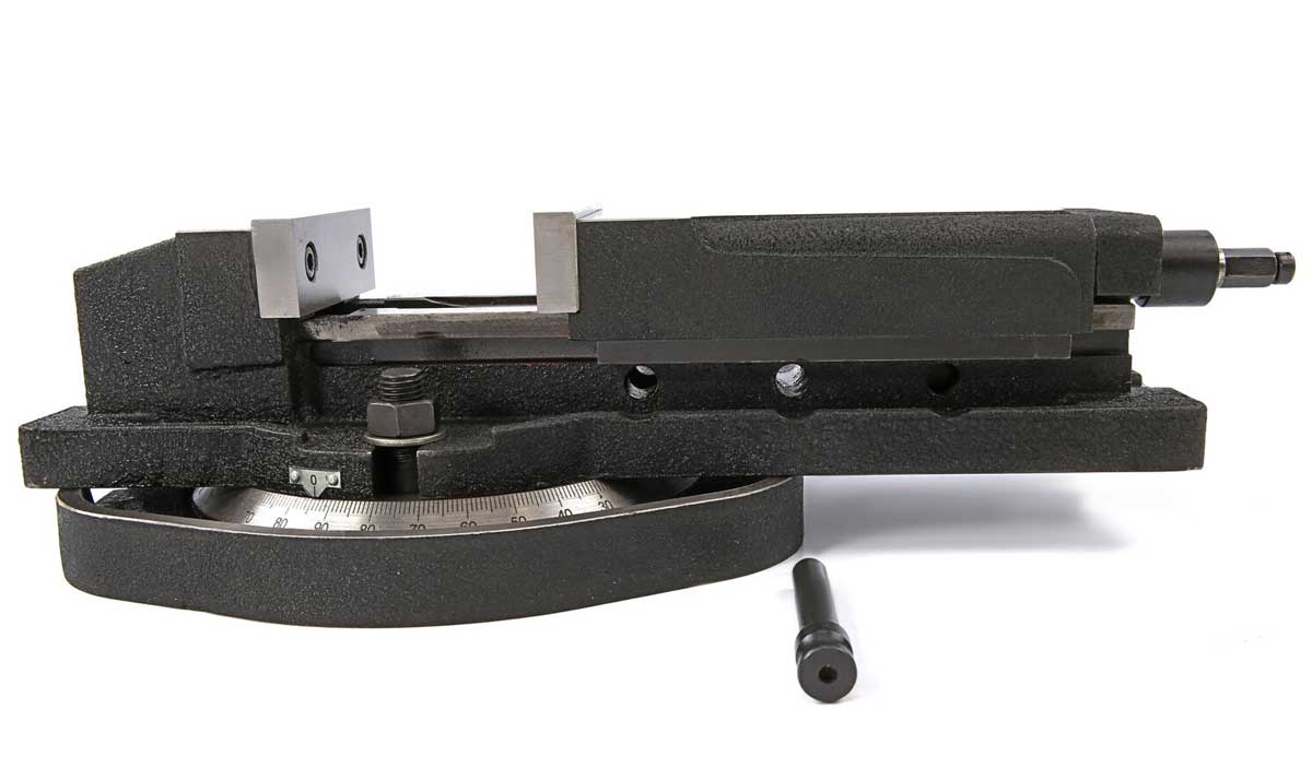 Hydraulický strojní svěrák VH s otočnou základnou, šířka čelistí 100 mm, upínací síla až 2500 kg