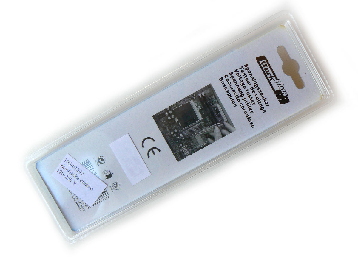 Zkoušečka napětí jednopólová "fázovka", 120 - 250 V, délka 140 mm, Work Plus