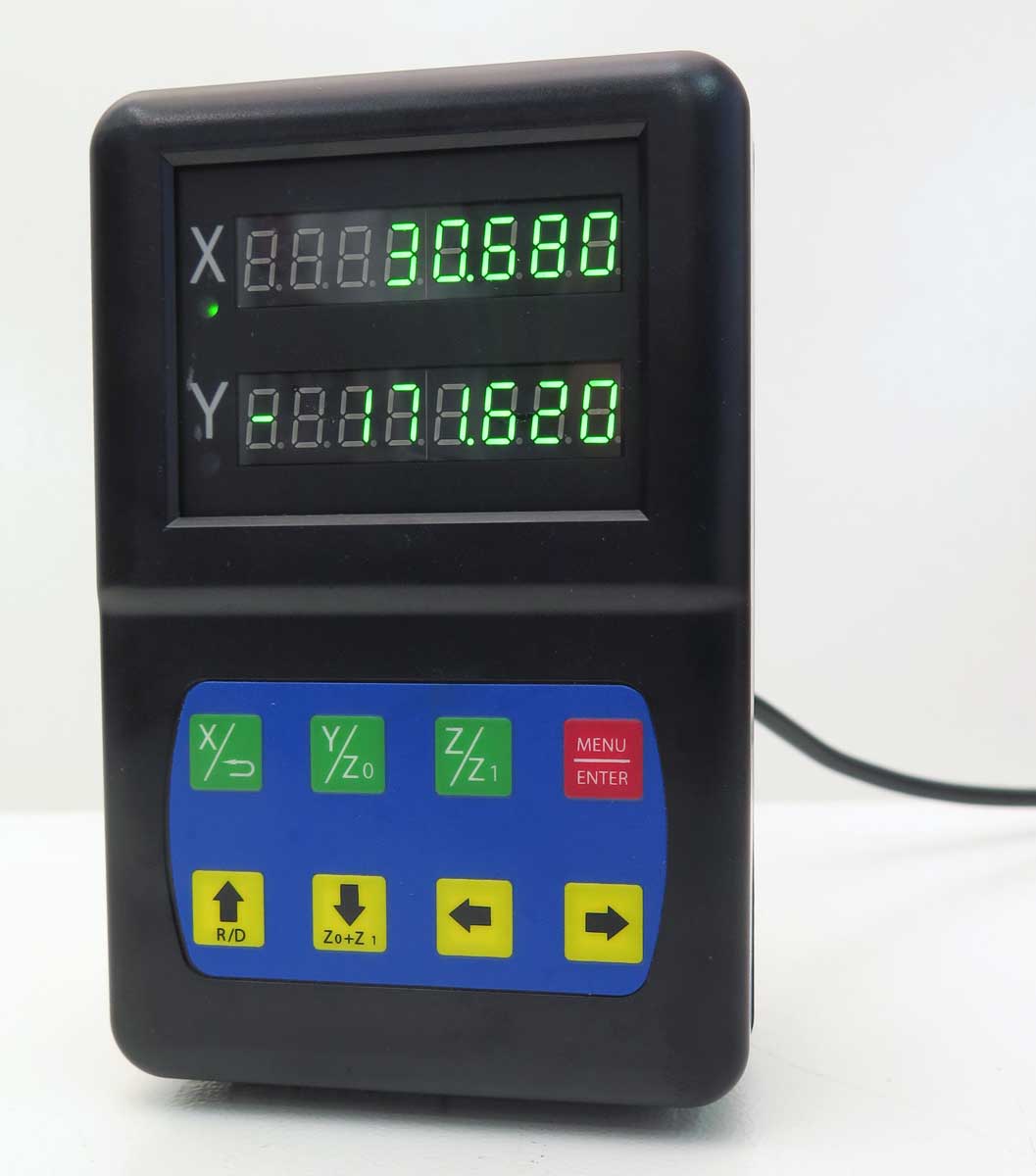 DRO digitální odměřování pro mini soustruhy, jednotka a 2 magnetické lišty, sada