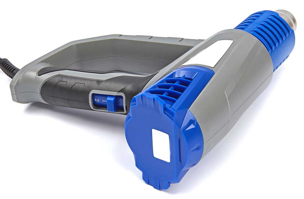 Nastavitelná horkovzdušná pistole s nástavci a příslušenstvím, 2000 W