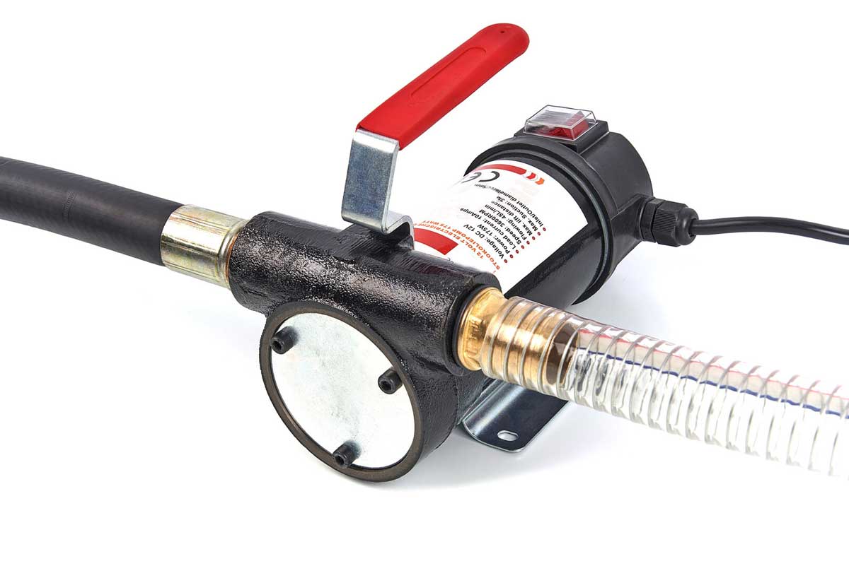 Profesionální 12 V čerpadlo na naftu a oleje s dávkovací pistolí, 175 W, 2700 l/hod.