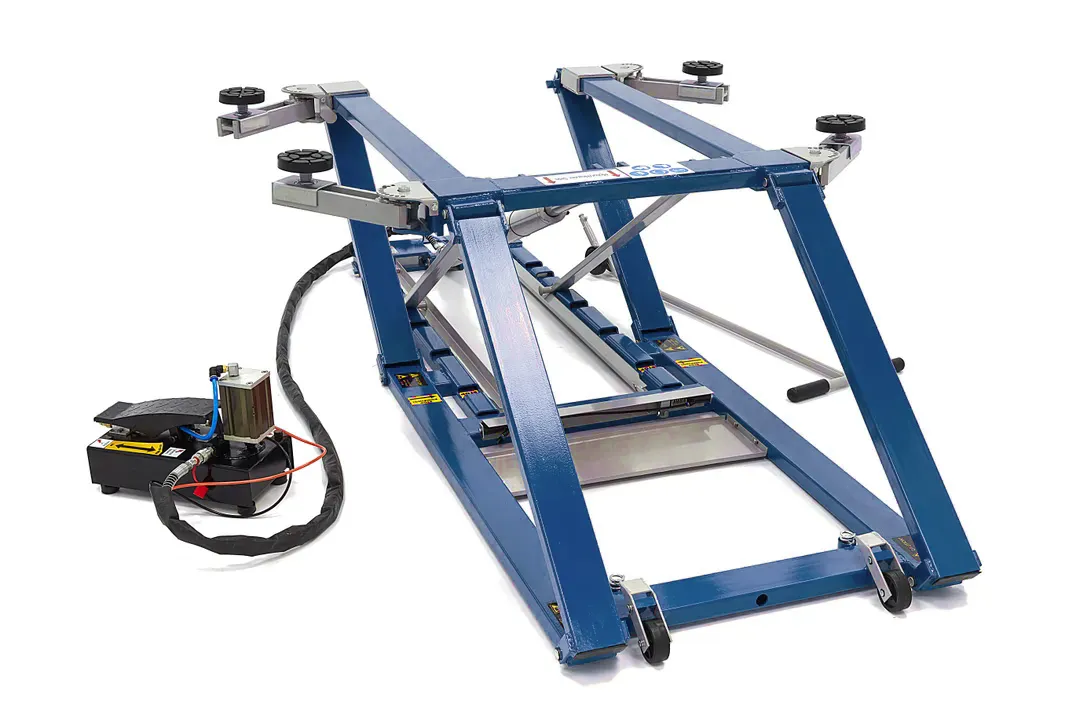 HBM Mobilní 2.5 tunový hydraulicko-pneumatický výškově nastavitelný auto zvedák, 270 kg
