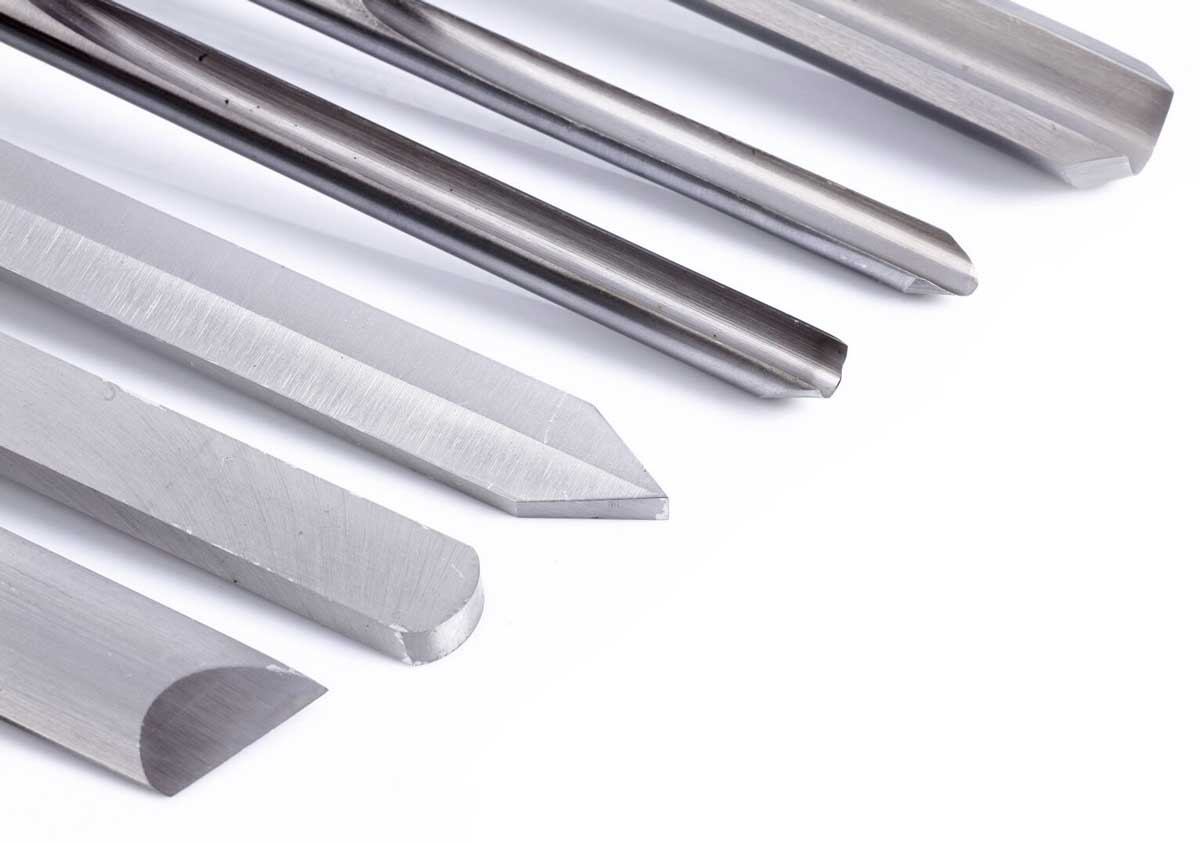 Soustružnická dláta na dřevo, HSS-M2, sada 6 ks