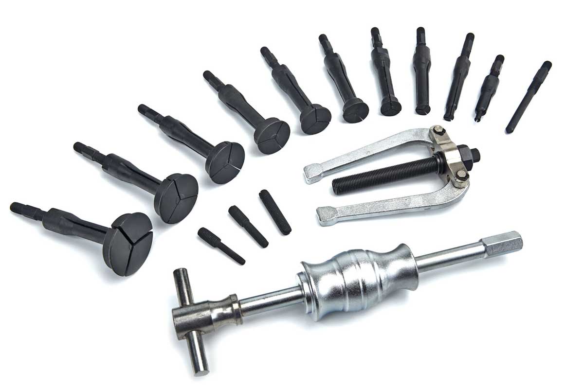 17 dílná sada na vytahování vnitřních ložisek s reverzním kladivem pro průměr 8 - 58 mm