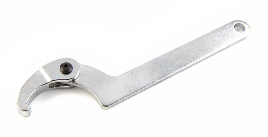 Sada hákových kloubových jednostranných stavitelných klíčů s výměnnými hlavami 35 - 120 mm