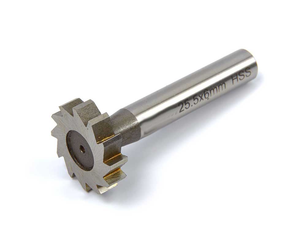 HSS frézy pro T-drážky, 10.5 - 22.5 mm, sada 10 ks