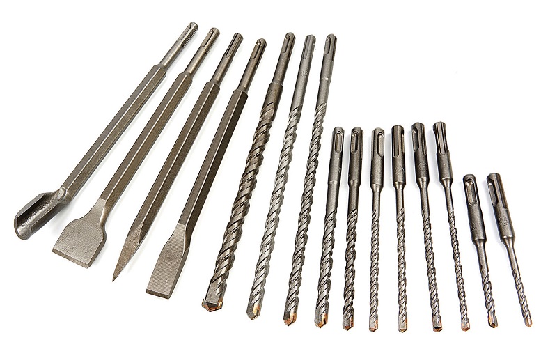 Sada vrtáků a sekáčů do betonu SDS Plus, 15 dílů