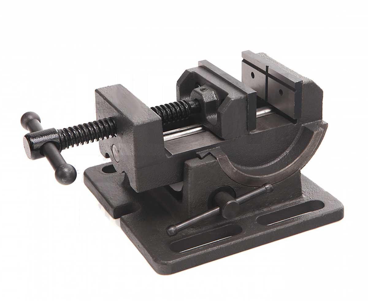 Litinový strojní svěrák výklopný - šířka čelistí 100 mm