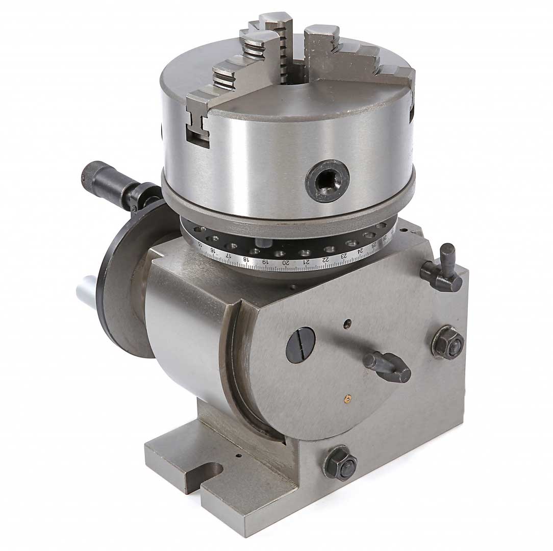 BS-1 precizní dělící hlava univerzální, sada s koníkem, dělicími kotoučky a sklíčidlem 160 mm, cca 42 kg