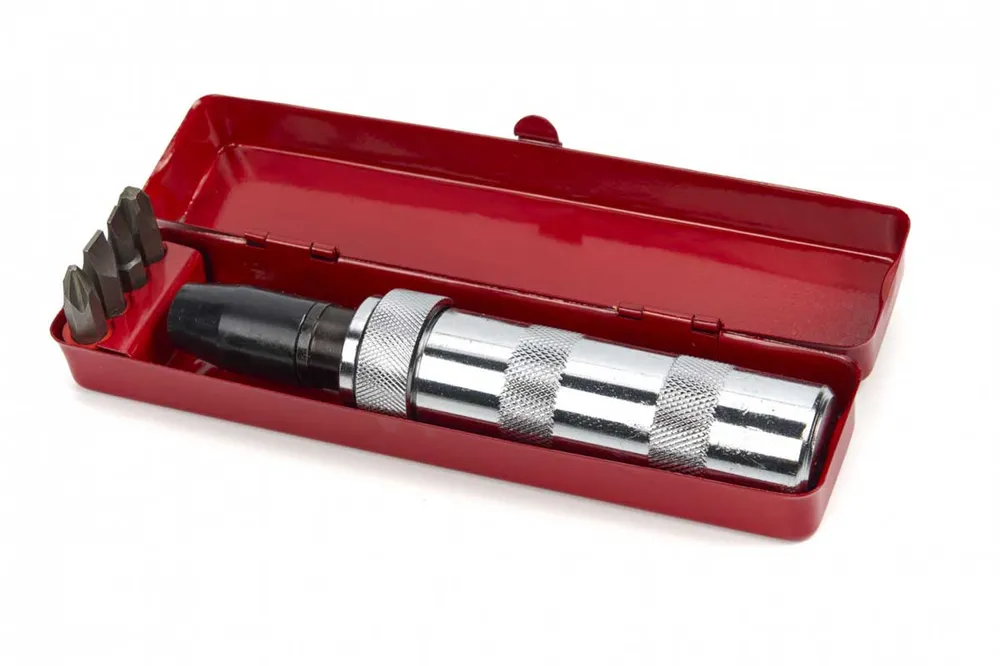 Šroubovák úderový rázový 1/2" v plechovém boxu, sada 5 dílů