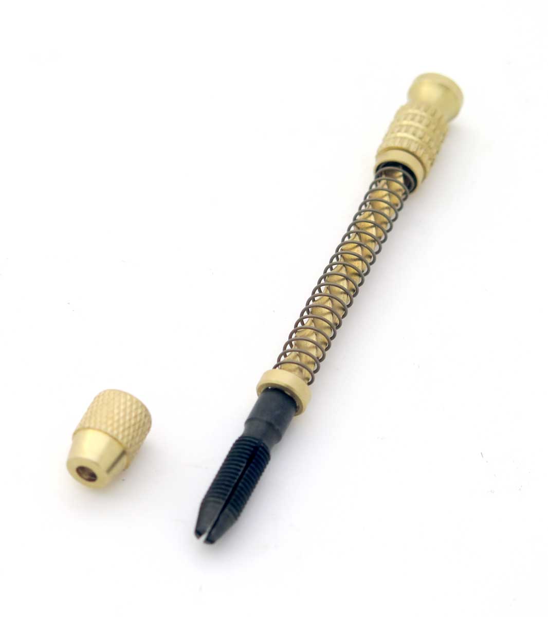 Jemná ruční mini vrtačka se spirálovým posuvem pro nástroje 0 - 1 mm