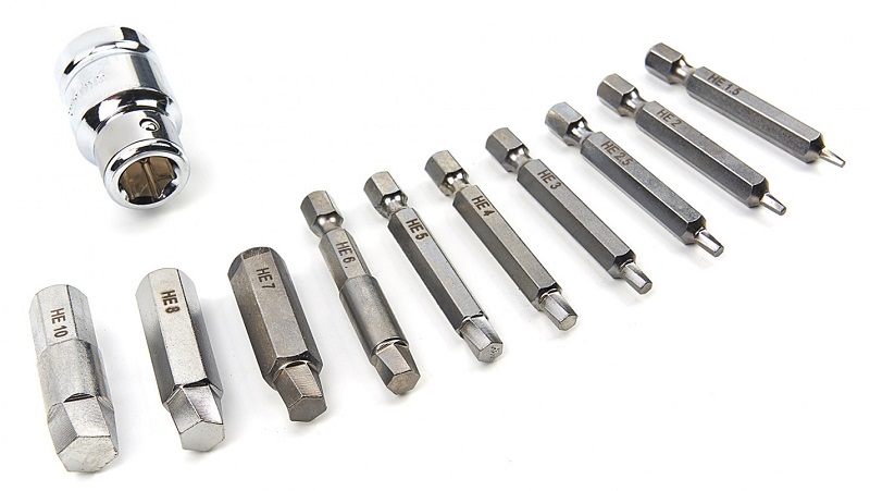 Odstraňovač, povolovač poškozených či zalomených INBUS šroubů, Grabit, sada 11 dílů
