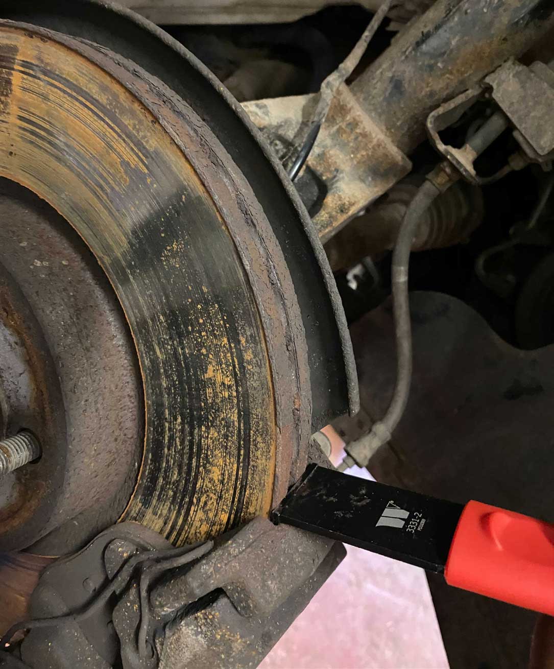 Nástroj na opracování brzdových kotoučů - odstraňování přesahů a otřepů, Welzh