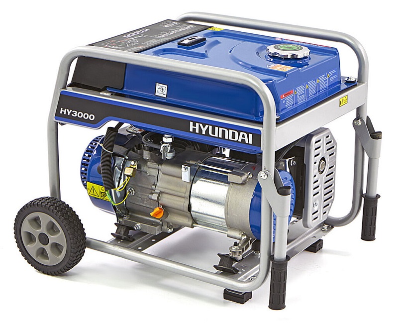 Generátor, elektrocentrála, agregát 2.5 kW, benzínový motor 6.5 HP OHV, HYUNDAI