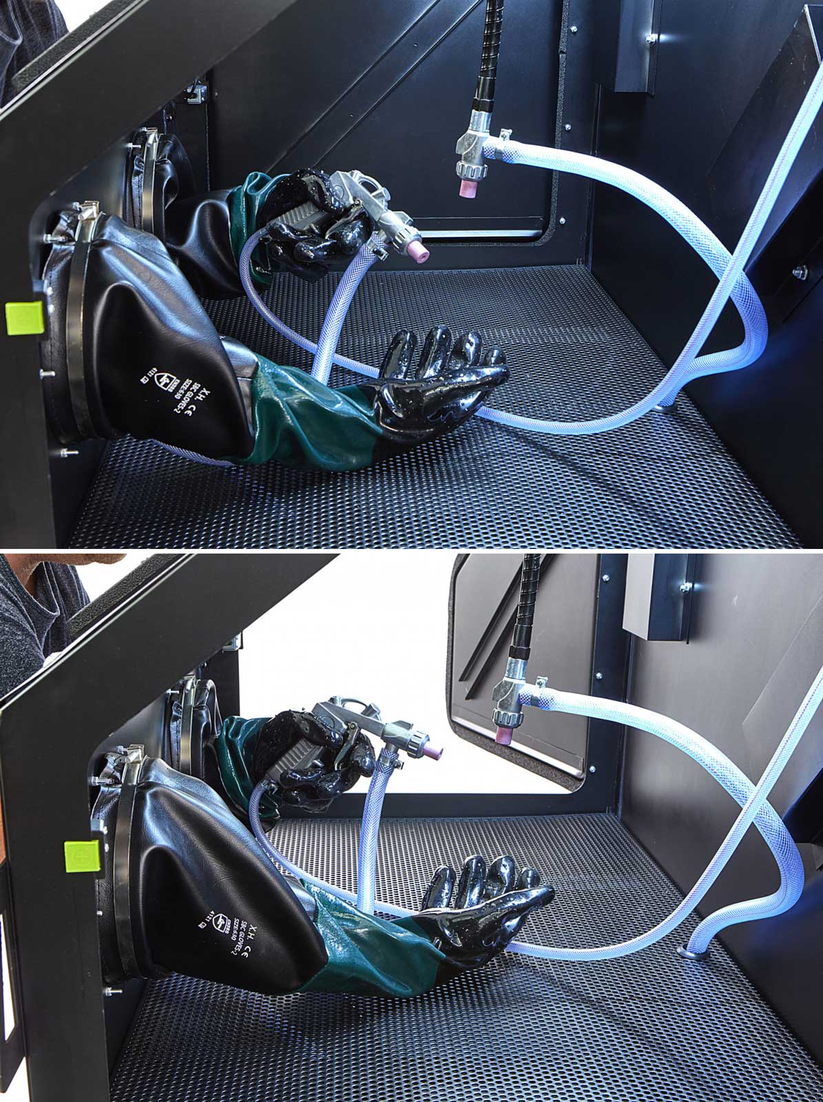 Profesionální pískovací box SBC 350 s odsáváním - kabina pro tryskání (pískovačka)