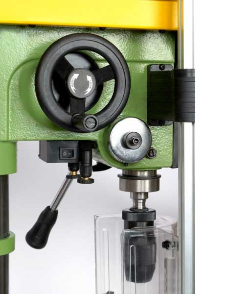 Warco 2B12V, robustní dílenská stolní vrtačka, vario otáčky, laserový ukazatel
