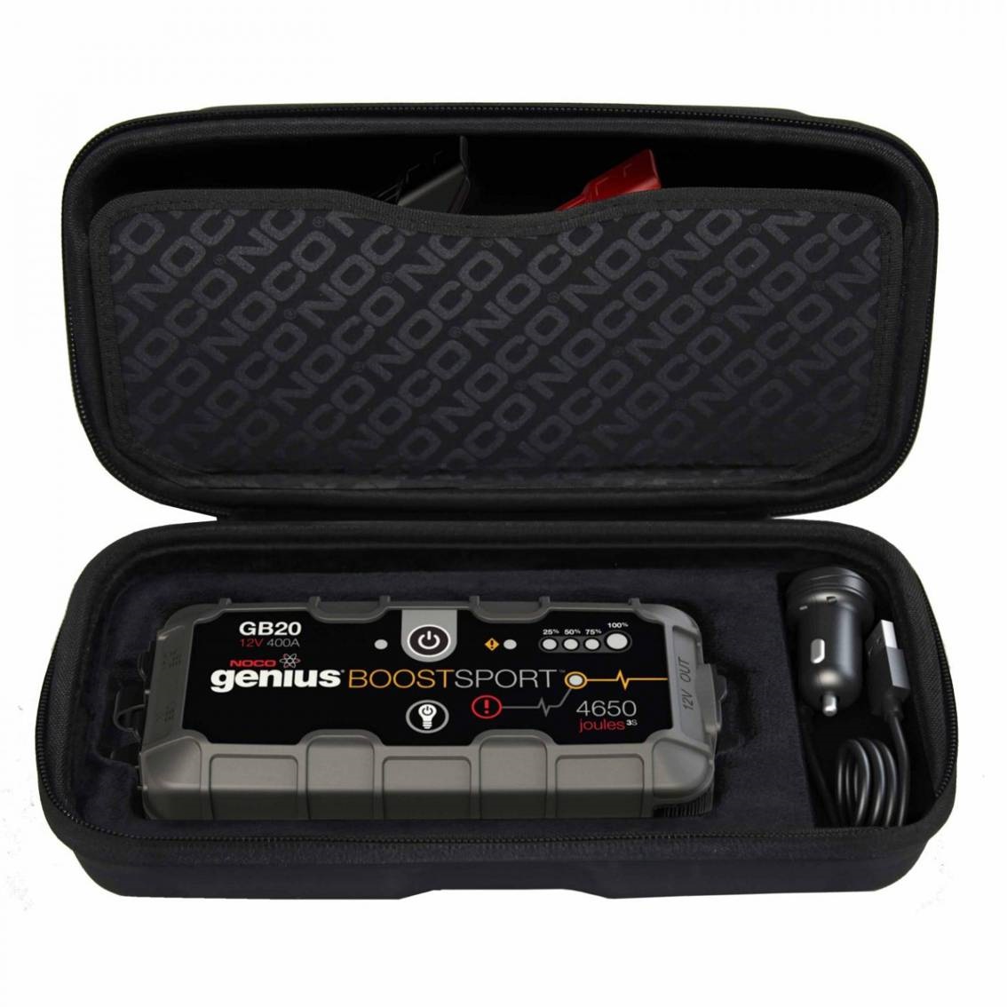 Startovací zdroj, booster 12V, 500A, až 20 skokových startů, Lithium-Iontová baterie 24 Wh, pro benzínové motory do objemu 4,0 l BOOST SPORT GB20 NOCO