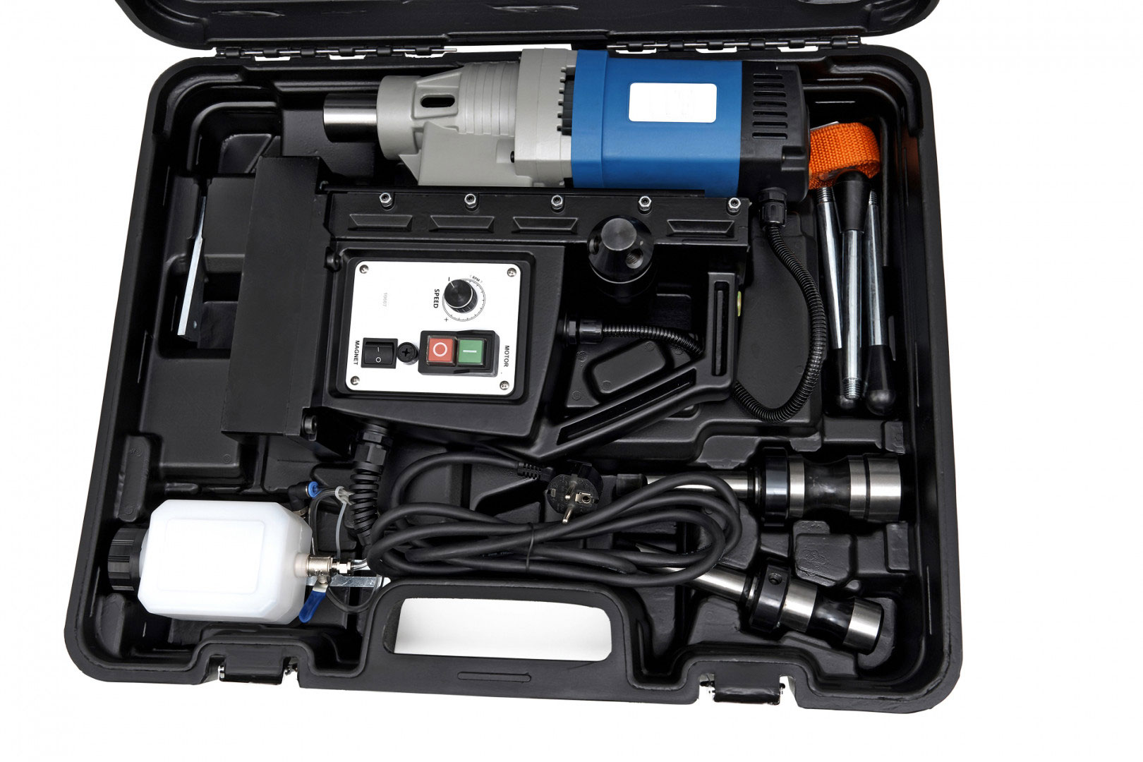 Magnetická vrtačka 80 mm - přenosná vrtačka s vario otáčkami, 18 kg