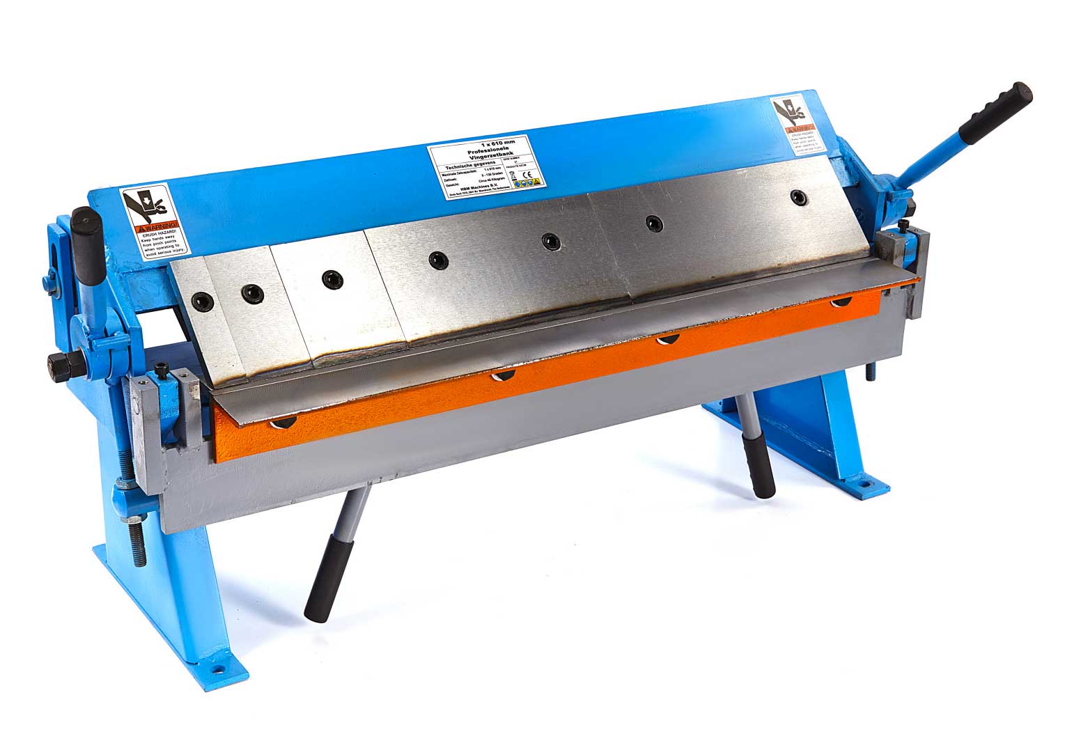 Robustní stroj na ohybání plechu 610 x 1 mm, segmentová ohýbačka na plech, 45 kg