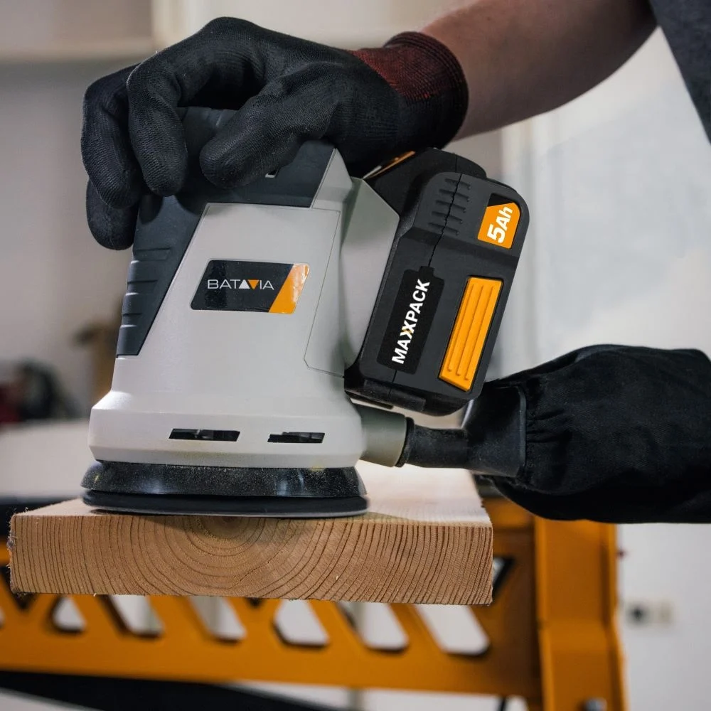 Aku bezdrátová, excentrická, rotační bruska, 12000 ot./min., excentricita 2 mm, 18V Li-Ion, bez baterie a nabíječky, bateriová platforma MAXXPACK BATAVIA